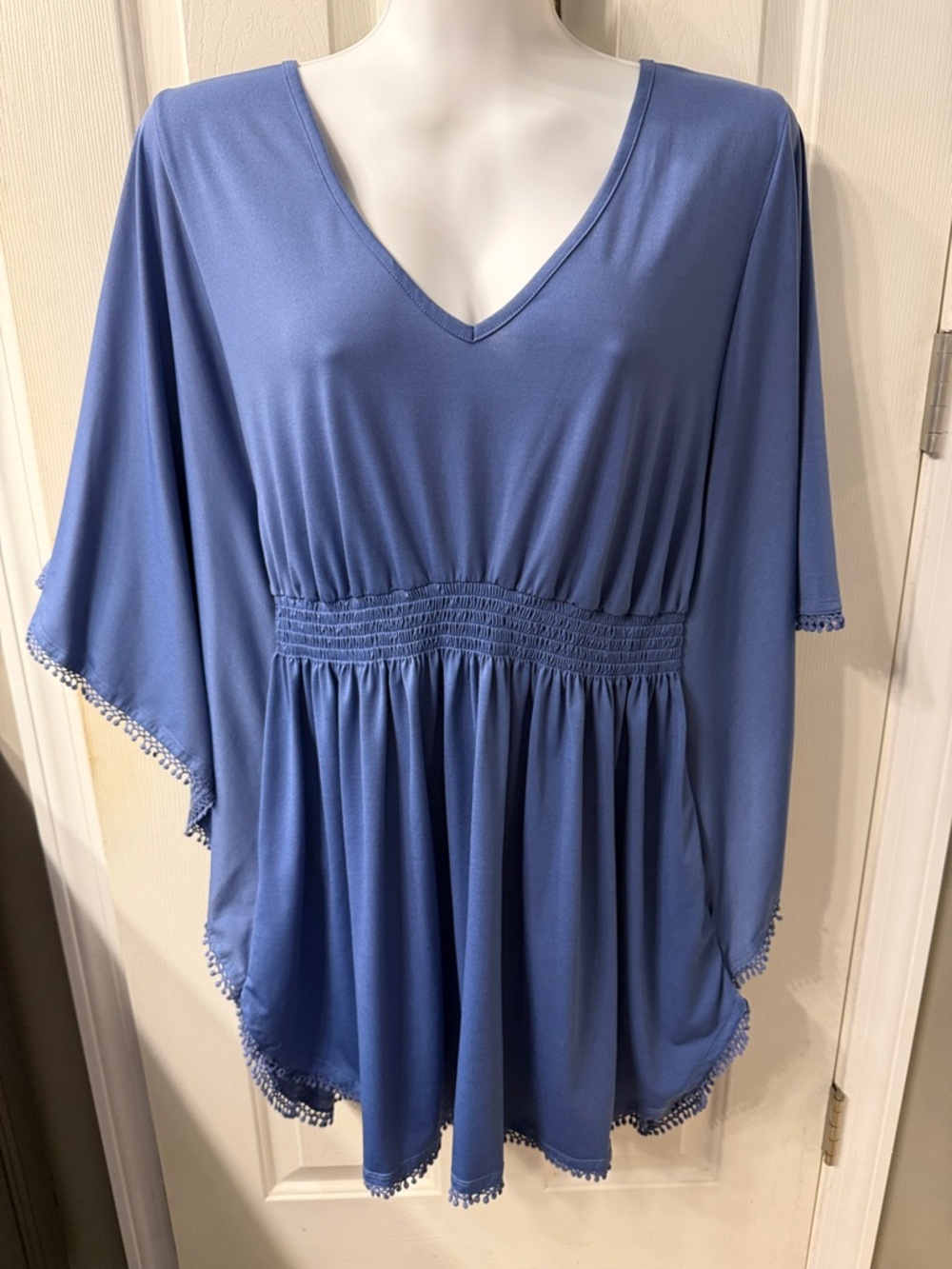Swim by Cacique Blue V-Neck Swim Coverup Tunic